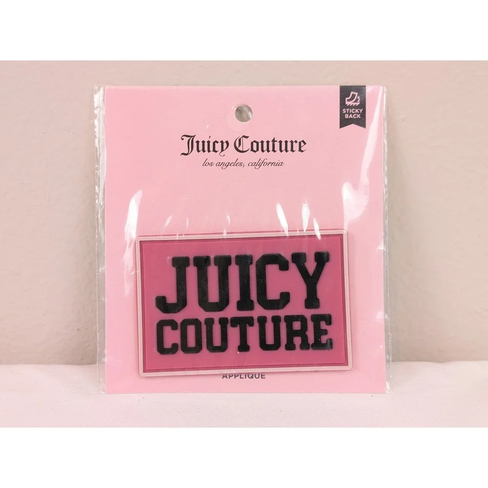 Juicy Couture Logo Patch Silicone Applique Sticky Back Fashion Embellishment New